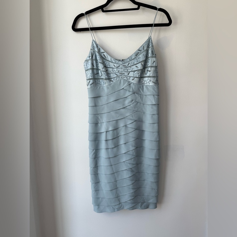 Vintage Chetta B 100% Silk Embroidered Mini Dress | Size 6P